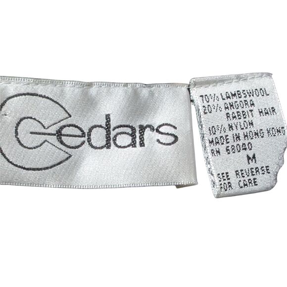 Vintage cedars lambswool Angora pullover sweater beaded embroidered M - Picture 3 of 10